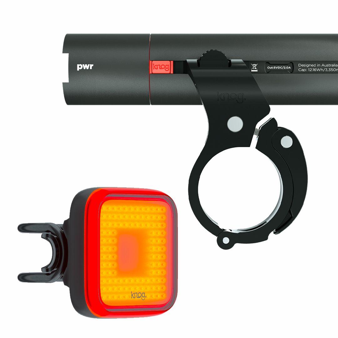 Set Luces Pwr Road 700 + Blinder Square Trasera+ Pwr Mount-1