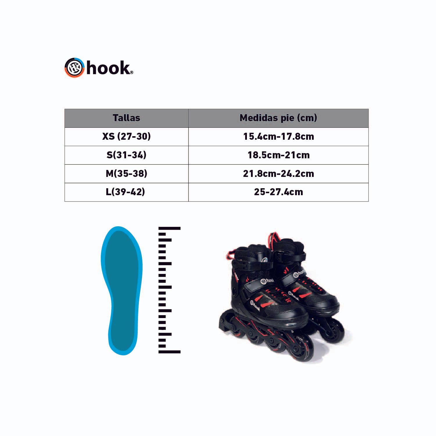 Patines En Linea Hook Power X Rojo-1