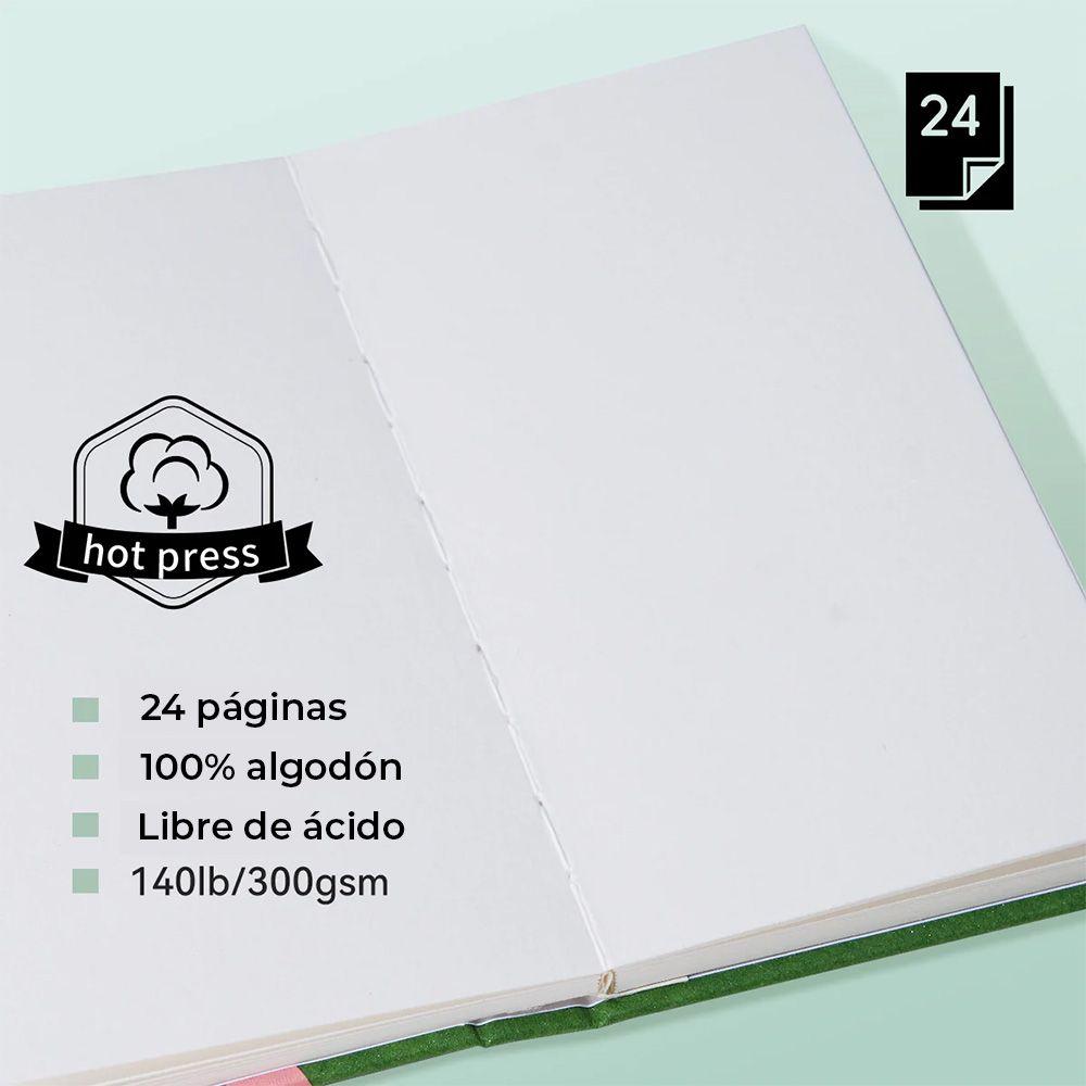 Arrtx Cuaderno de Bocetos Acuarela 24 hojas 300g 105*185mm-2