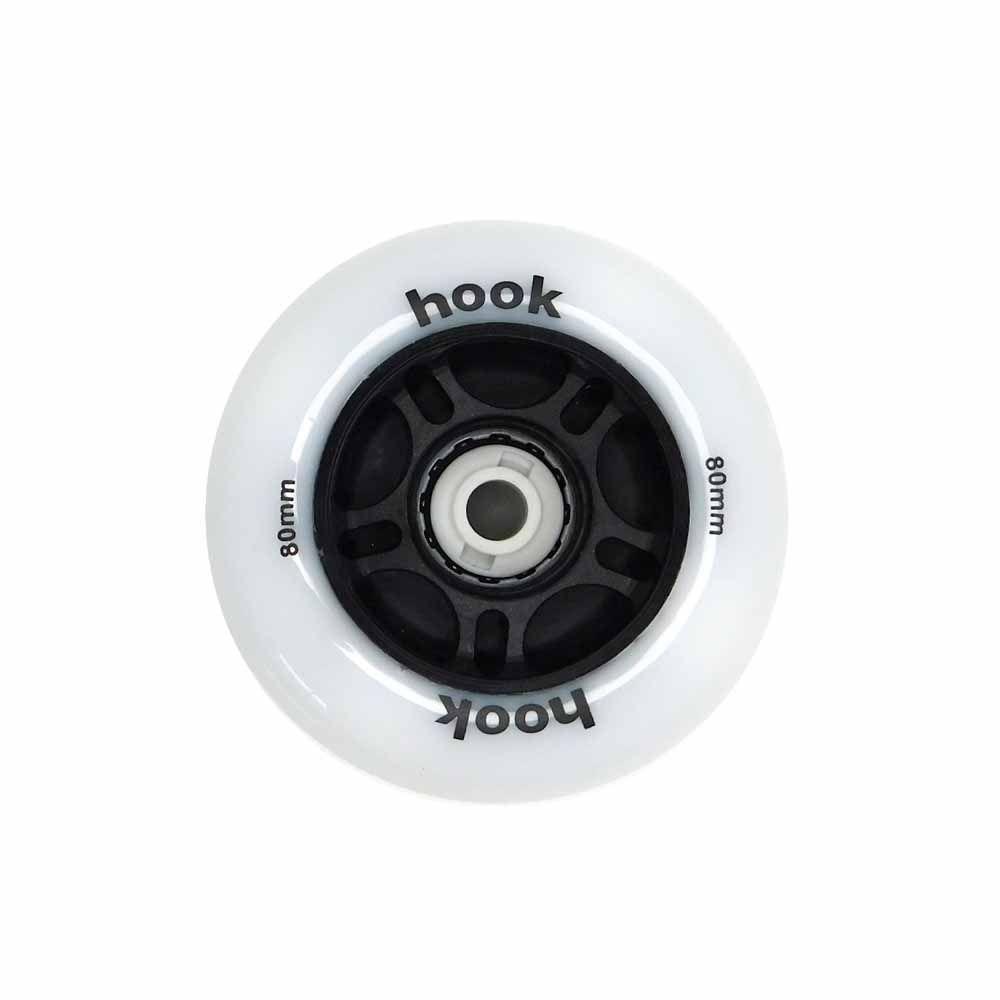 Ruedas Hook En Línea 80mm Blancas Con Luz-2