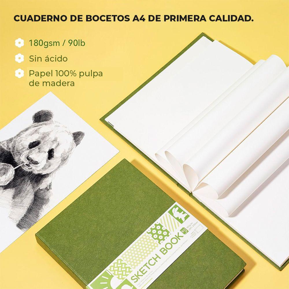 Arrtx Cuaderno de Bocetos de 60 Hojas 180g Tamaño A4-2