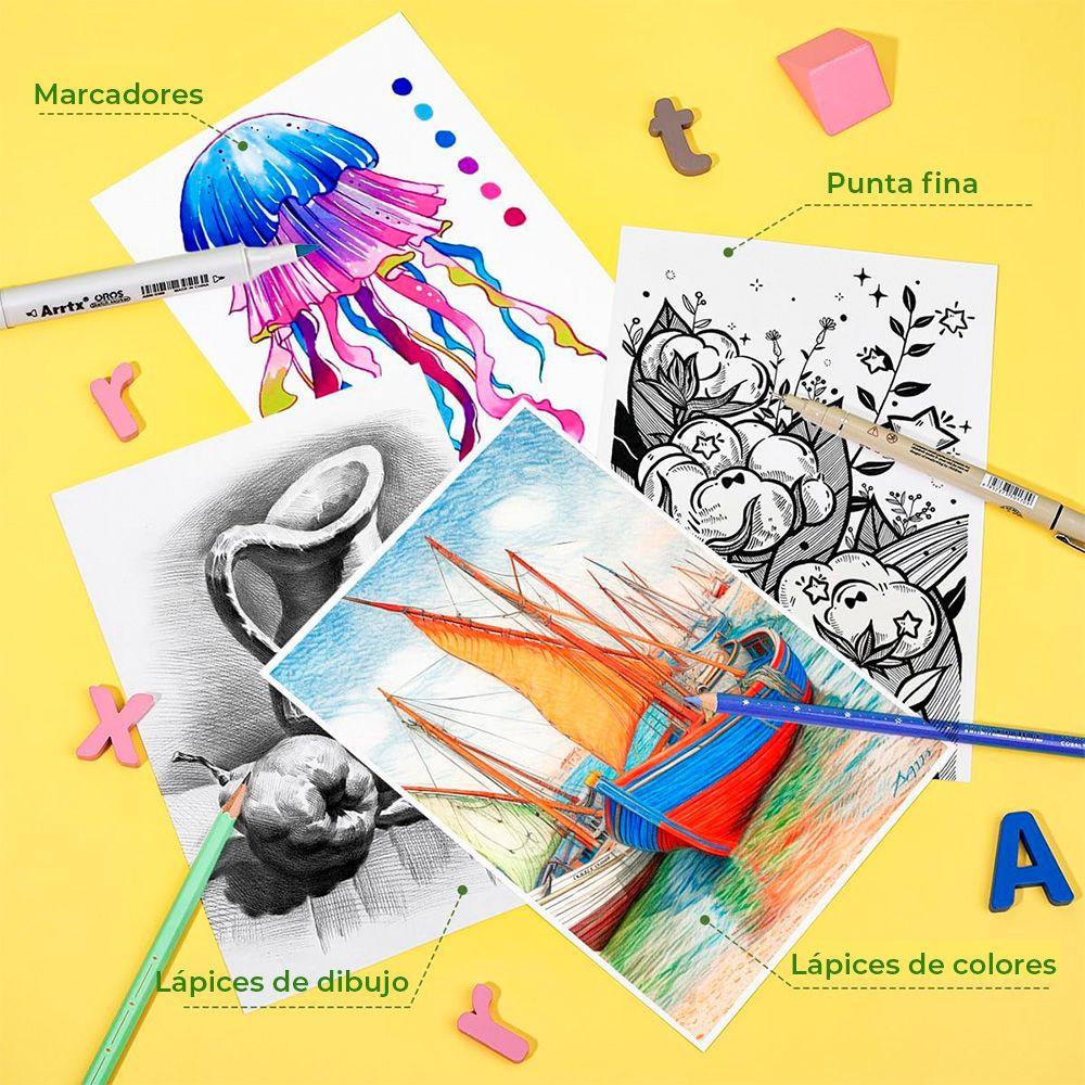 Arrtx Cuaderno de Bocetos de 60 Hojas 180g Tamaño A4-4