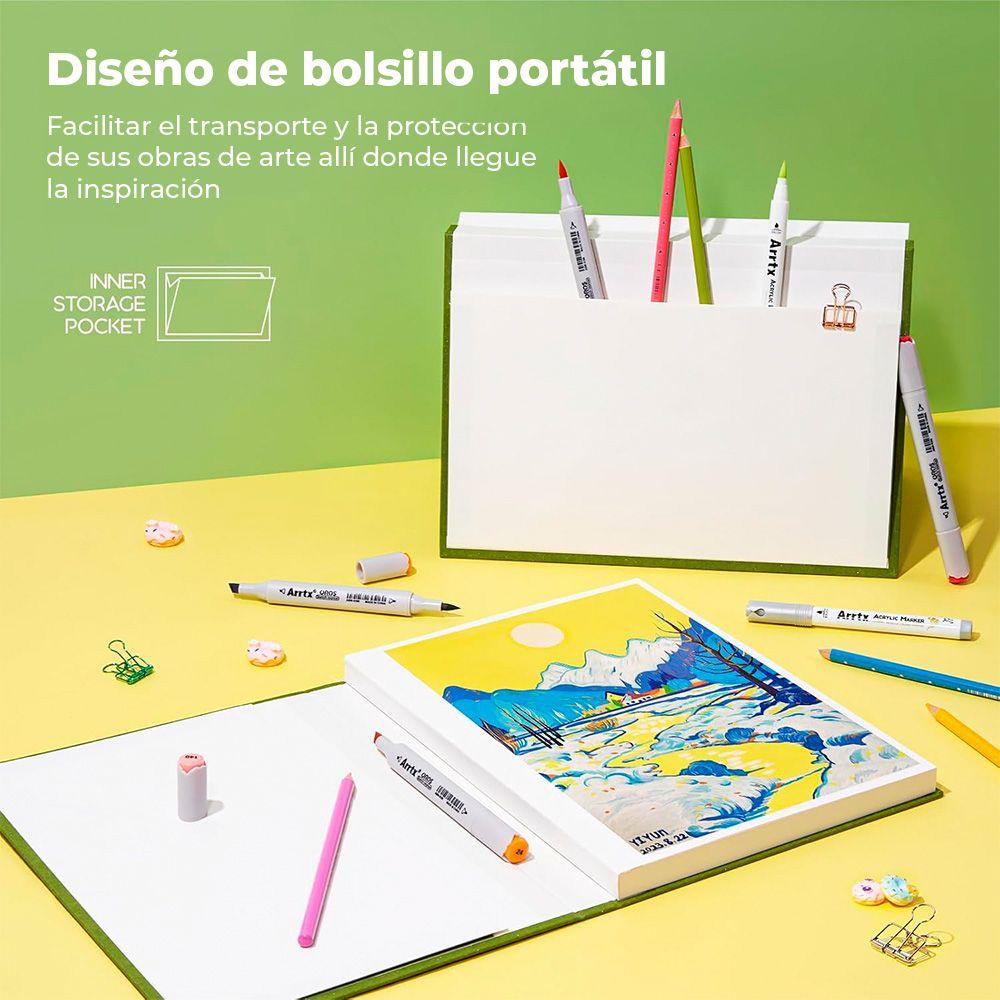 Arrtx Cuaderno de Bocetos de 60 Hojas 180g Tamaño A4-5