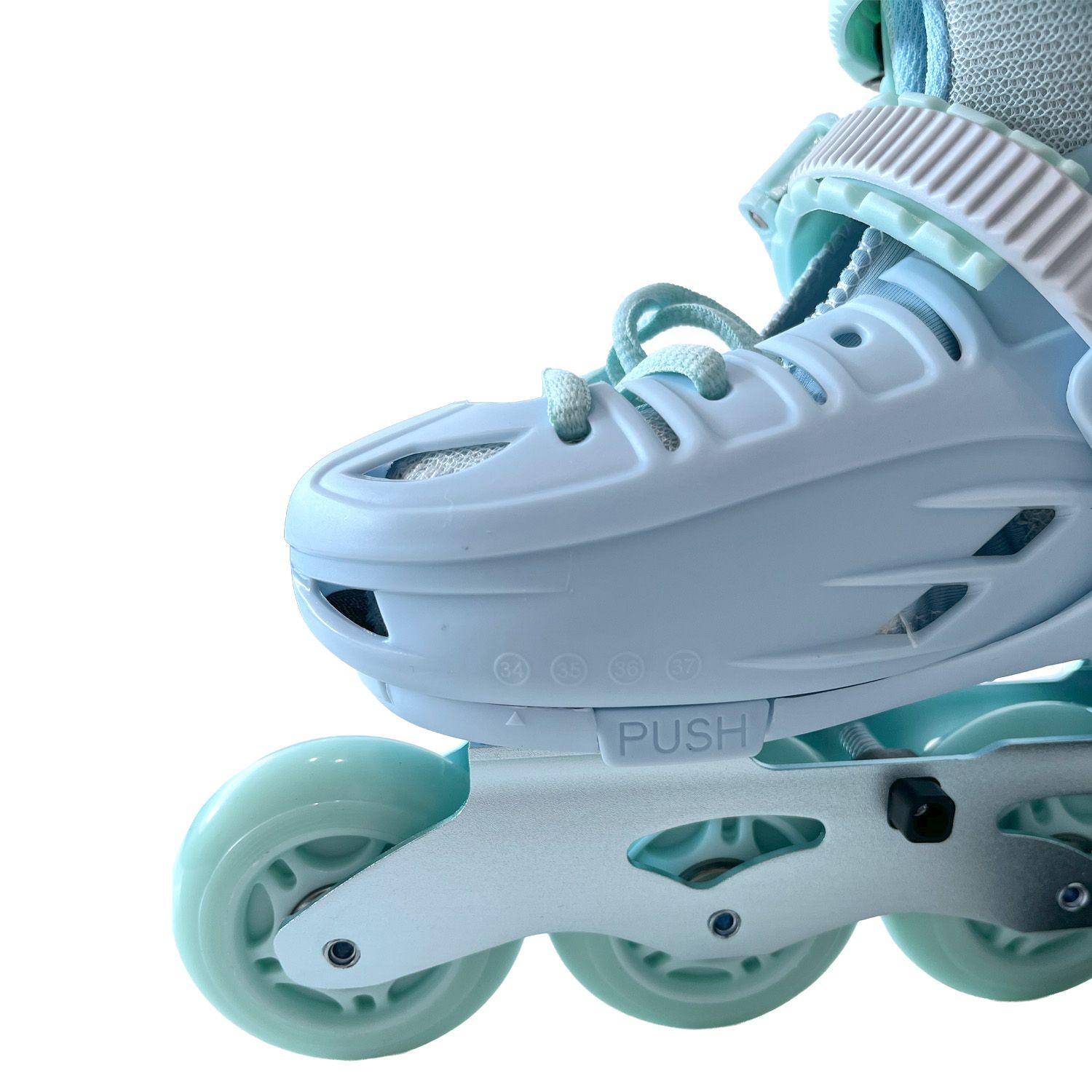 Patines en Linea Extensibles Hook Mijak Pastel Blue-5