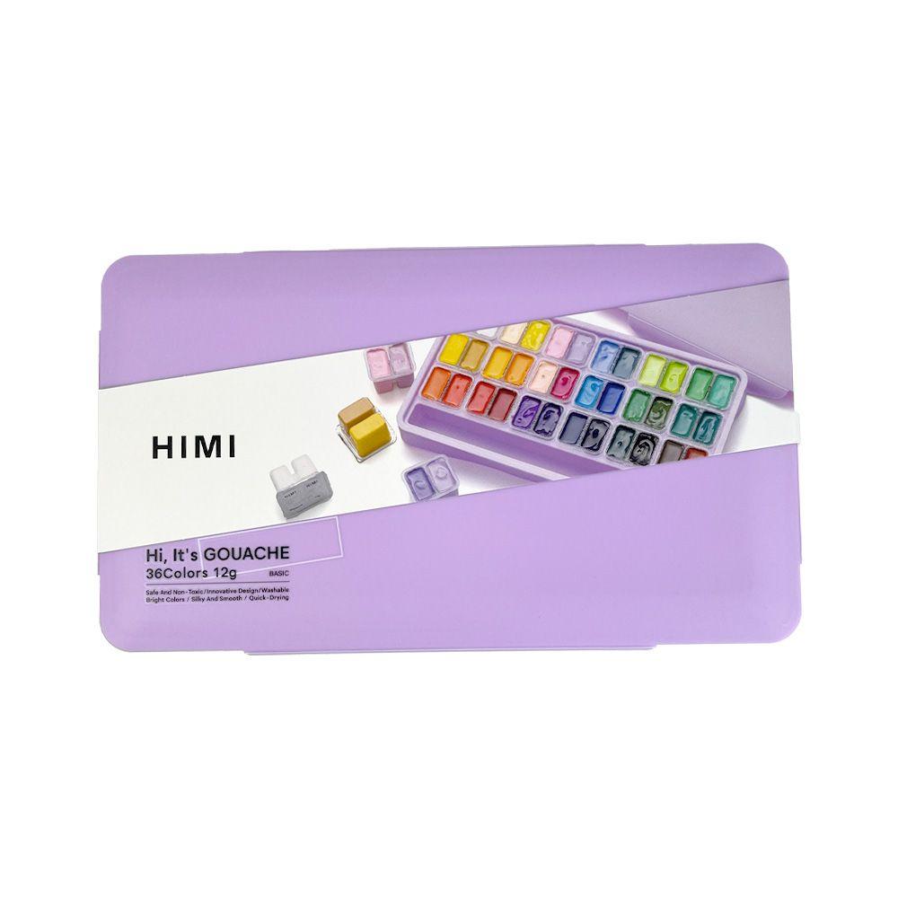 HIMI SET GOUACHE 36 COLORES / 12GR ESTUCHE MORADO-1