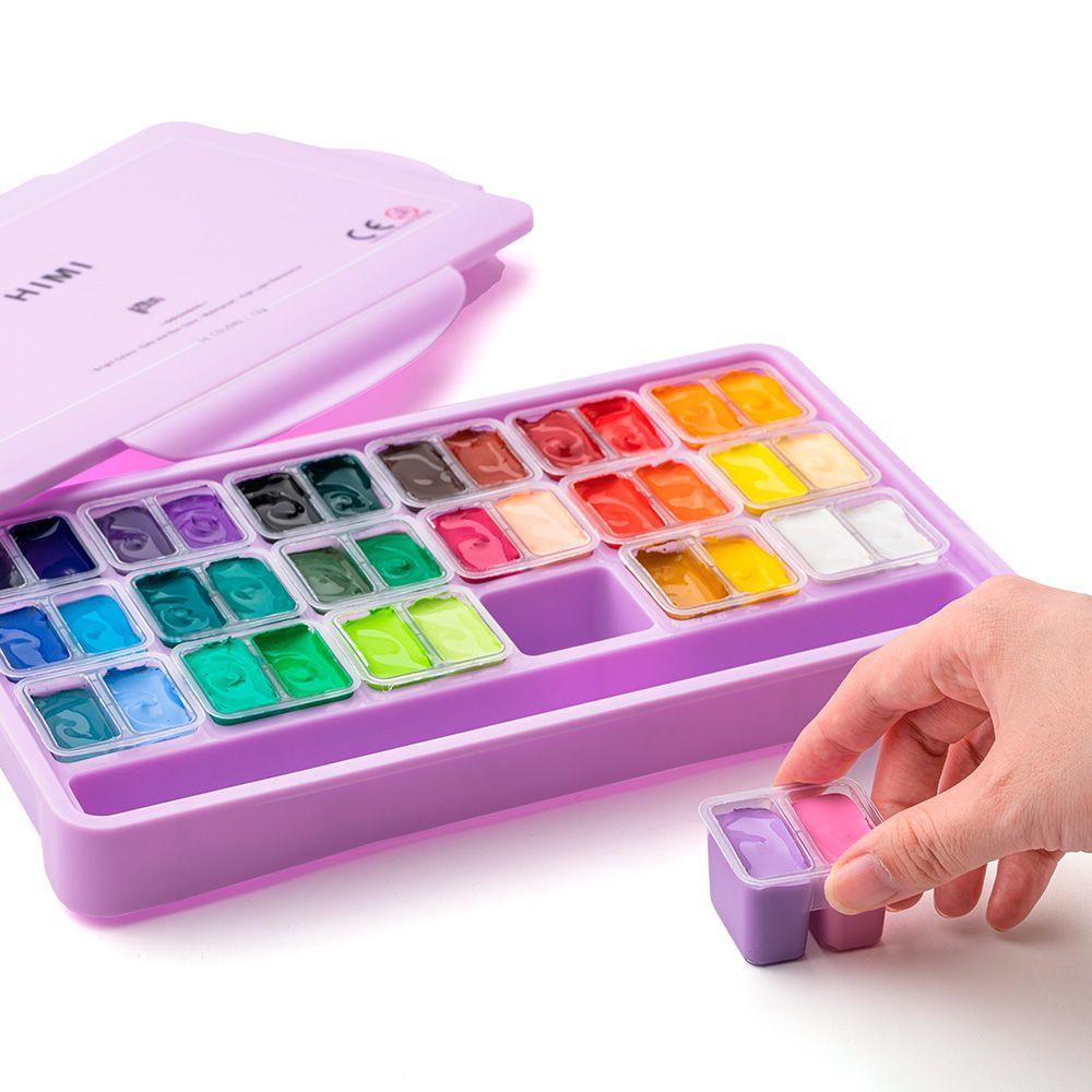 HIMI SET GOUACHE 36 COLORES / 12GR ESTUCHE MORADO-3