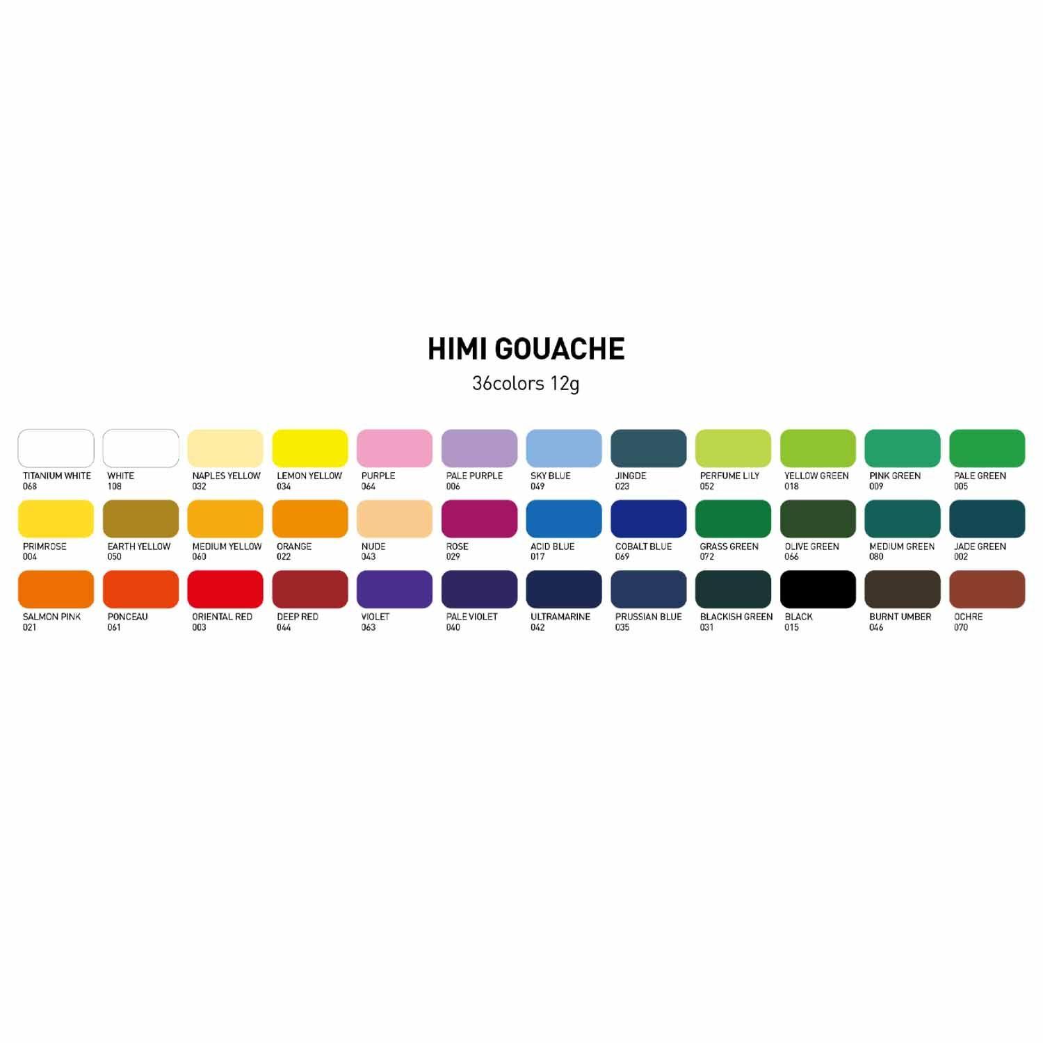 HIMI SET GOUACHE 36 COLORES / 12GR ESTUCHE MORADO-7