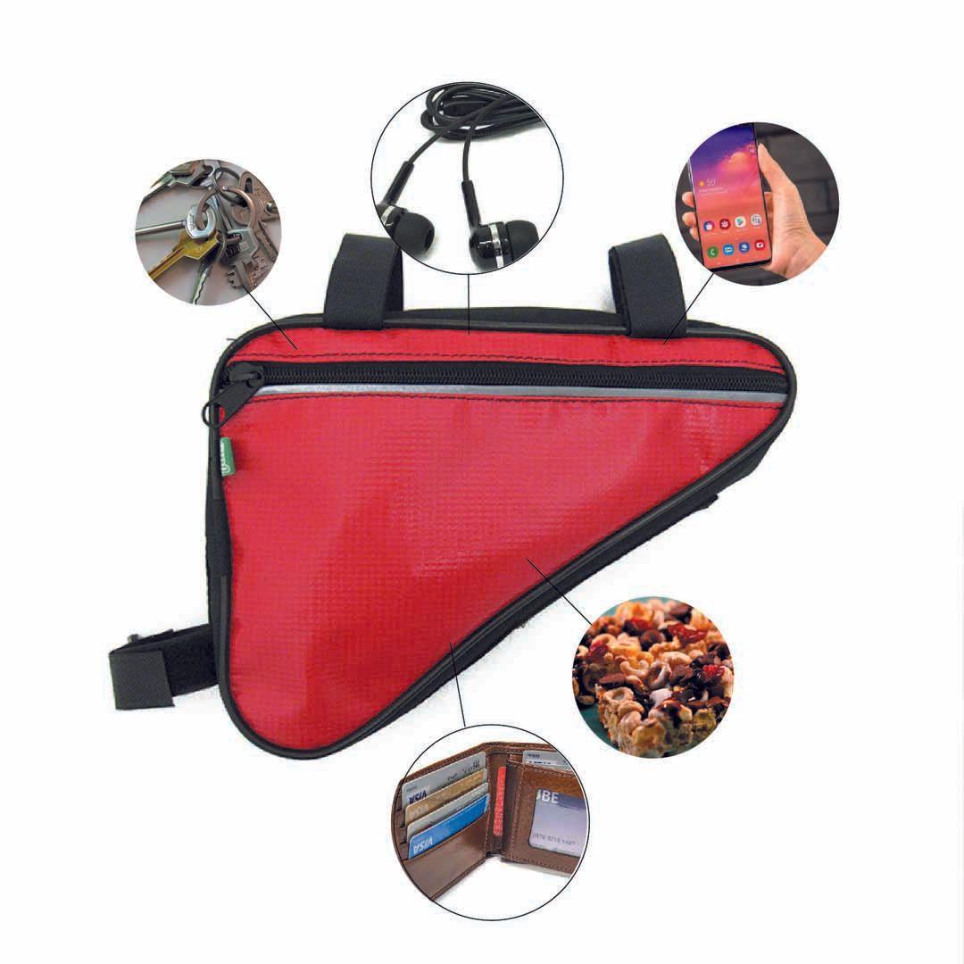 BOLSO TRIÁNGULO IMPERMEABLE DOS POSICIONES ROJO-2