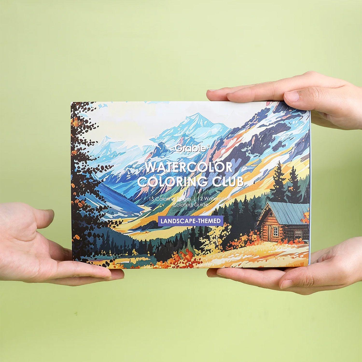 Grabie Club Box: Kit de Acuarela + Libro Temática Paisajes-9