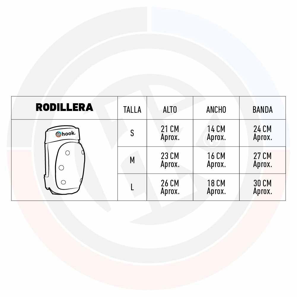 Rodilleras Hook 407 Black M-3