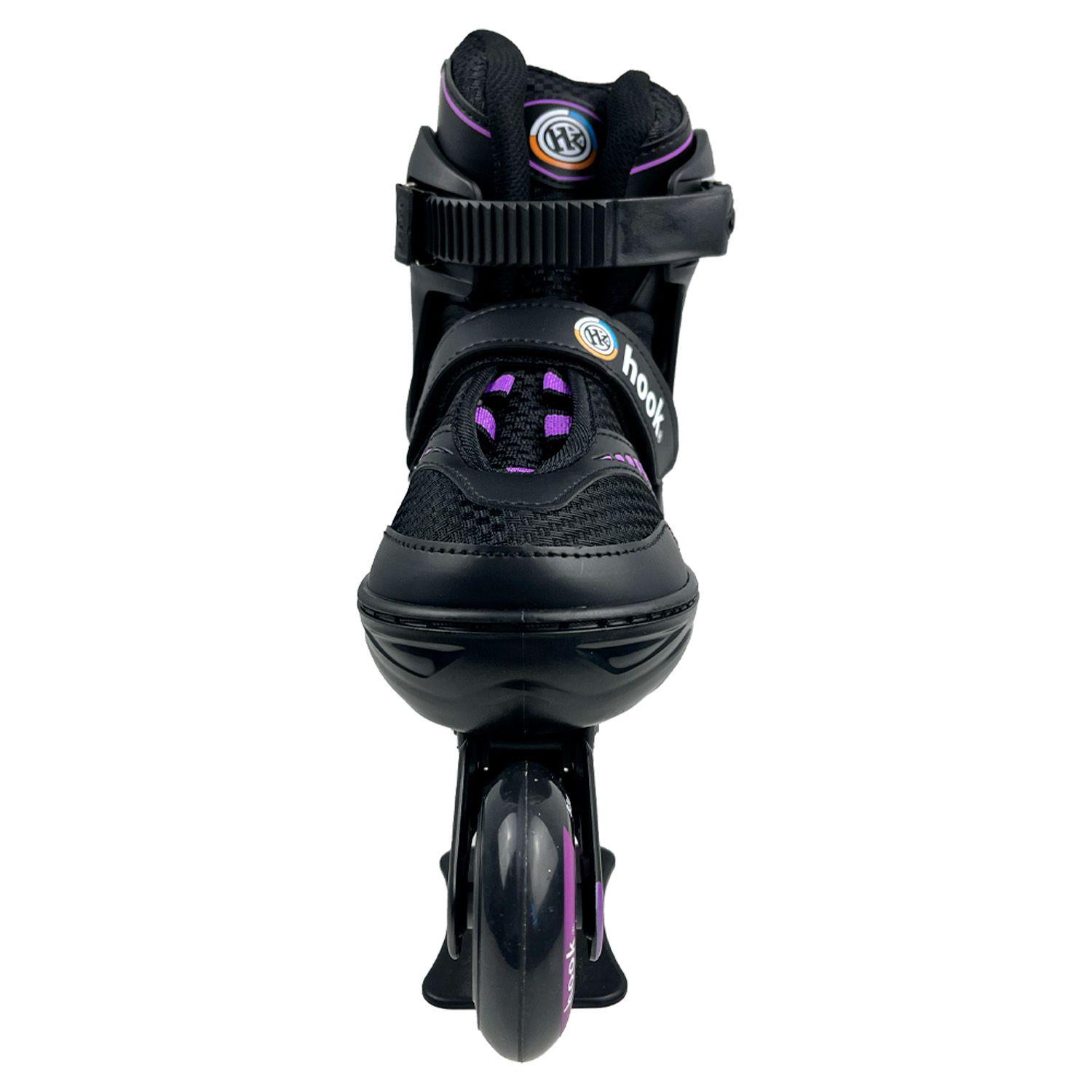Patines en Linea Extensibles Hook Fitness Morado M (34-37)-3