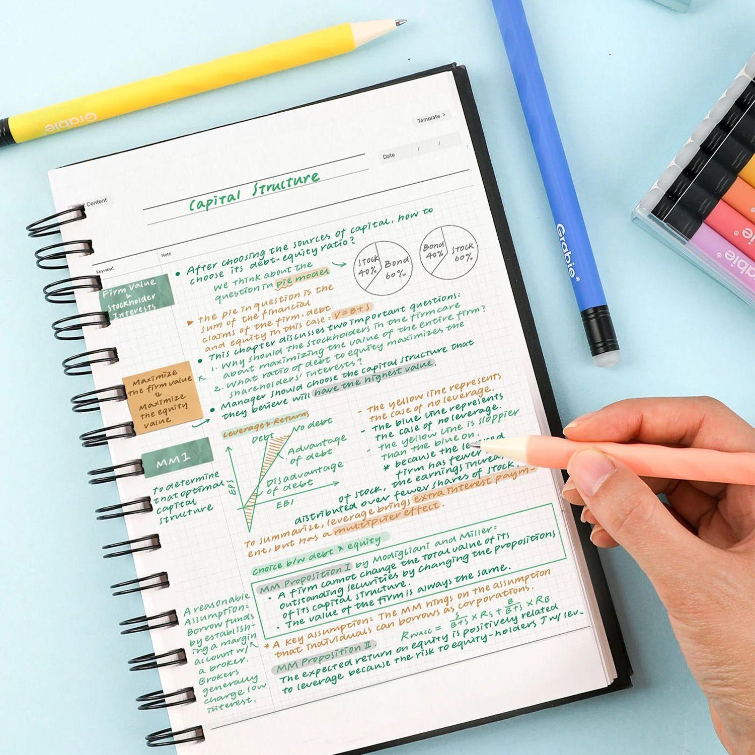 Grabie Set de 9 Bolígrafos de Gel Borrables Tonos Morandi-5