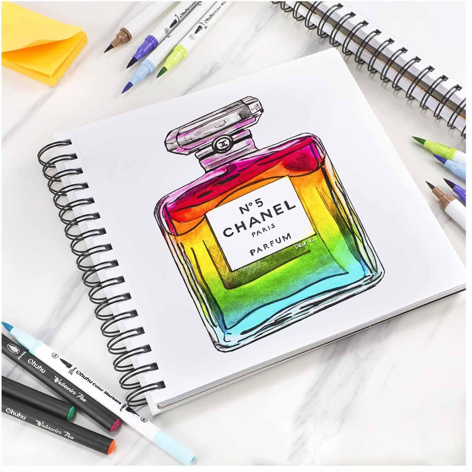 Ohuhu Block MixMedia Técnicas Secas&Húmedas 22*21cm 62h 200g-4