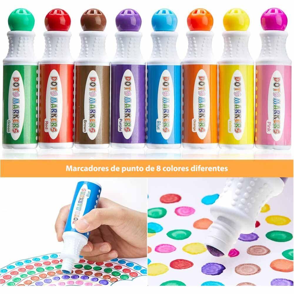 Ohuhu 8 Marcadores De Puntos Lavables Para Niños-2