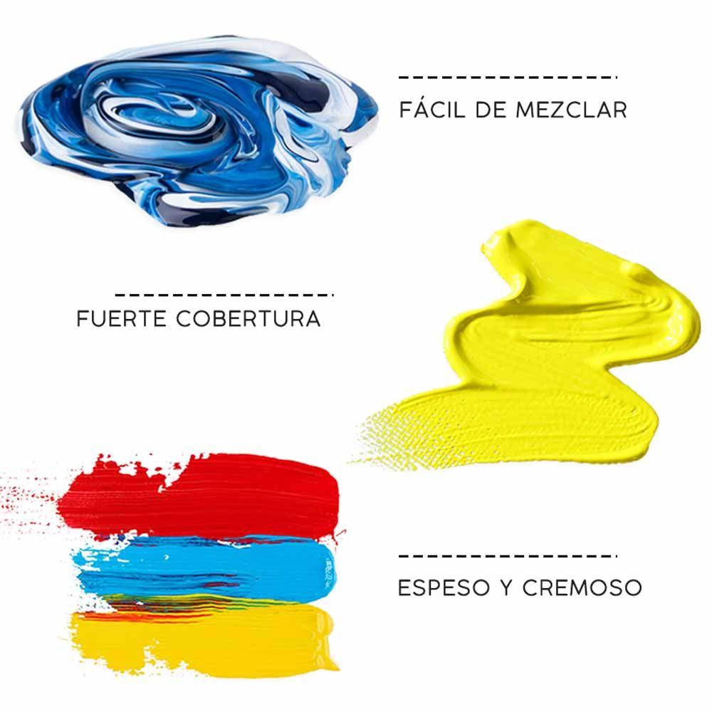 Set Himi gouache 18 colores 30ml + pinceles rosado-6