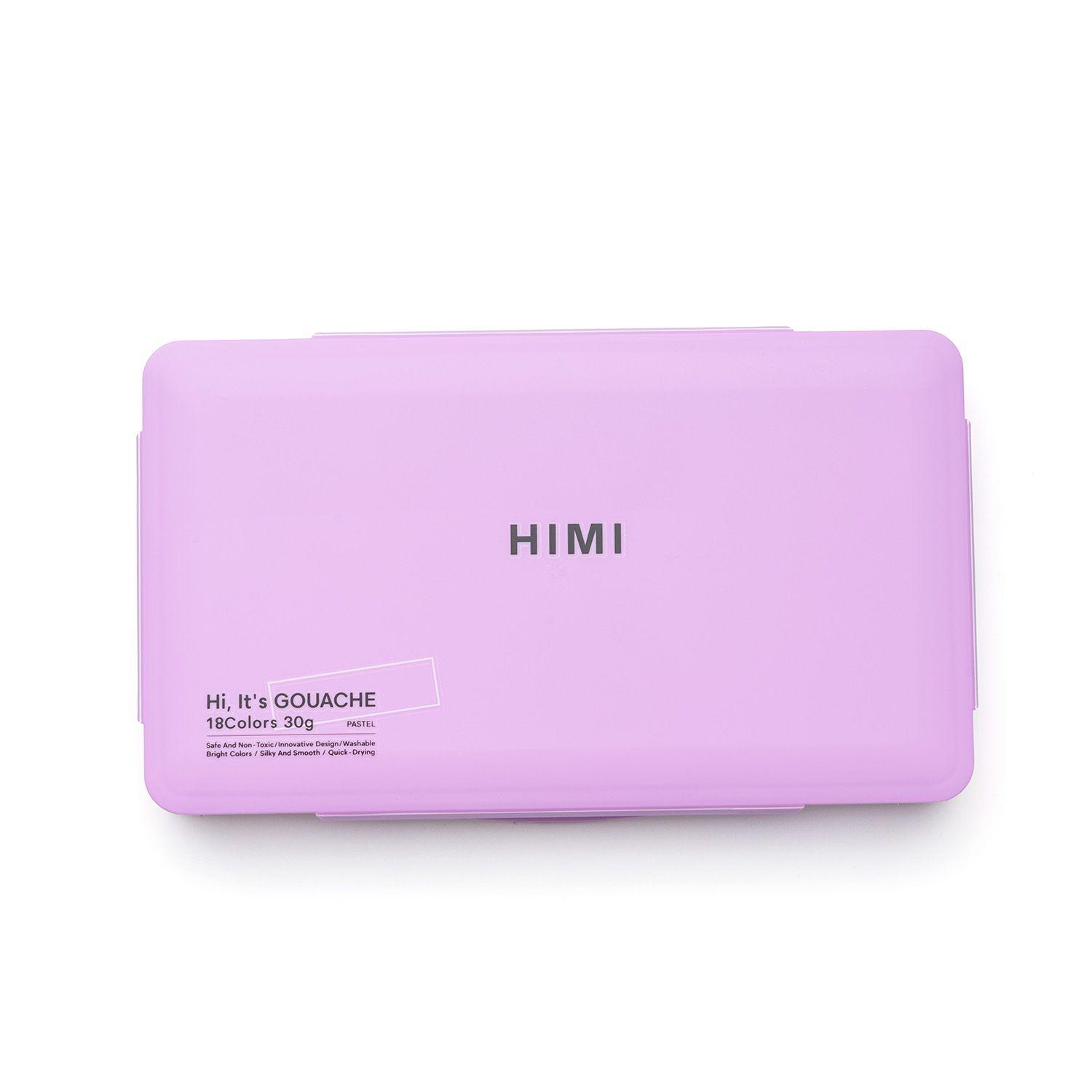 Himi Set Gouache 18 Colores Pastel 12g + 3 pinceles Morado-5