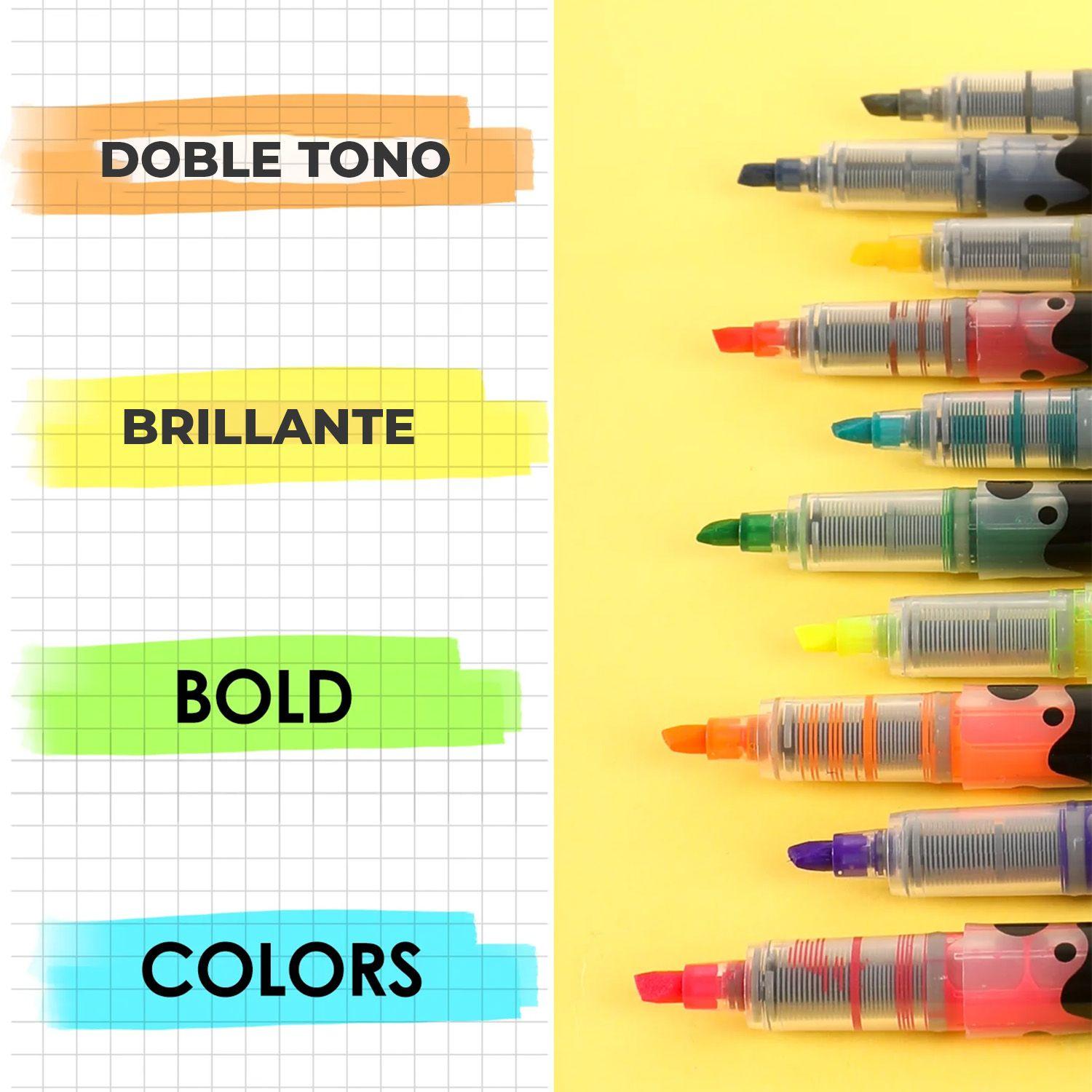 Grabie Set de 10 Destacadores Duomark 2 en 1, 20 colores-6