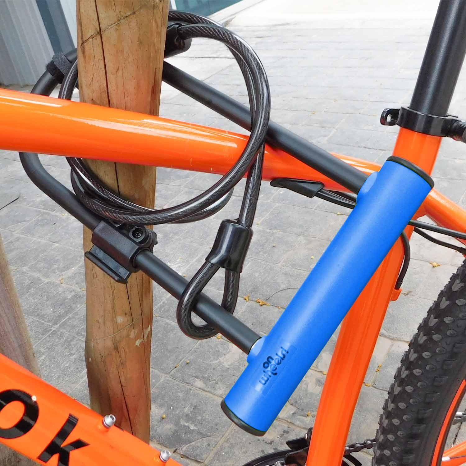 Candado U-lock Onwheels Largo Con Piola Y Soporte - Azul-6