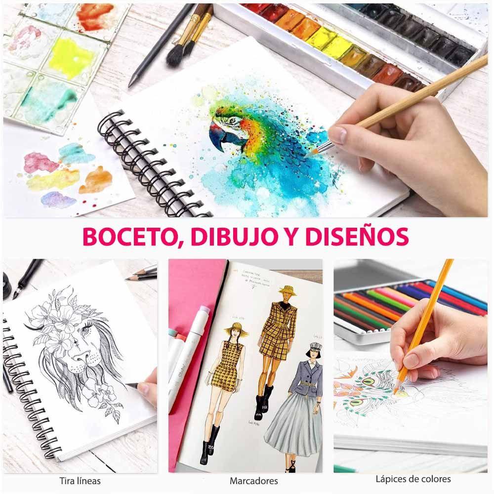 Block Ohuhu Mix Media Pad, Para Técnicas Secas Y Húmedas.-3