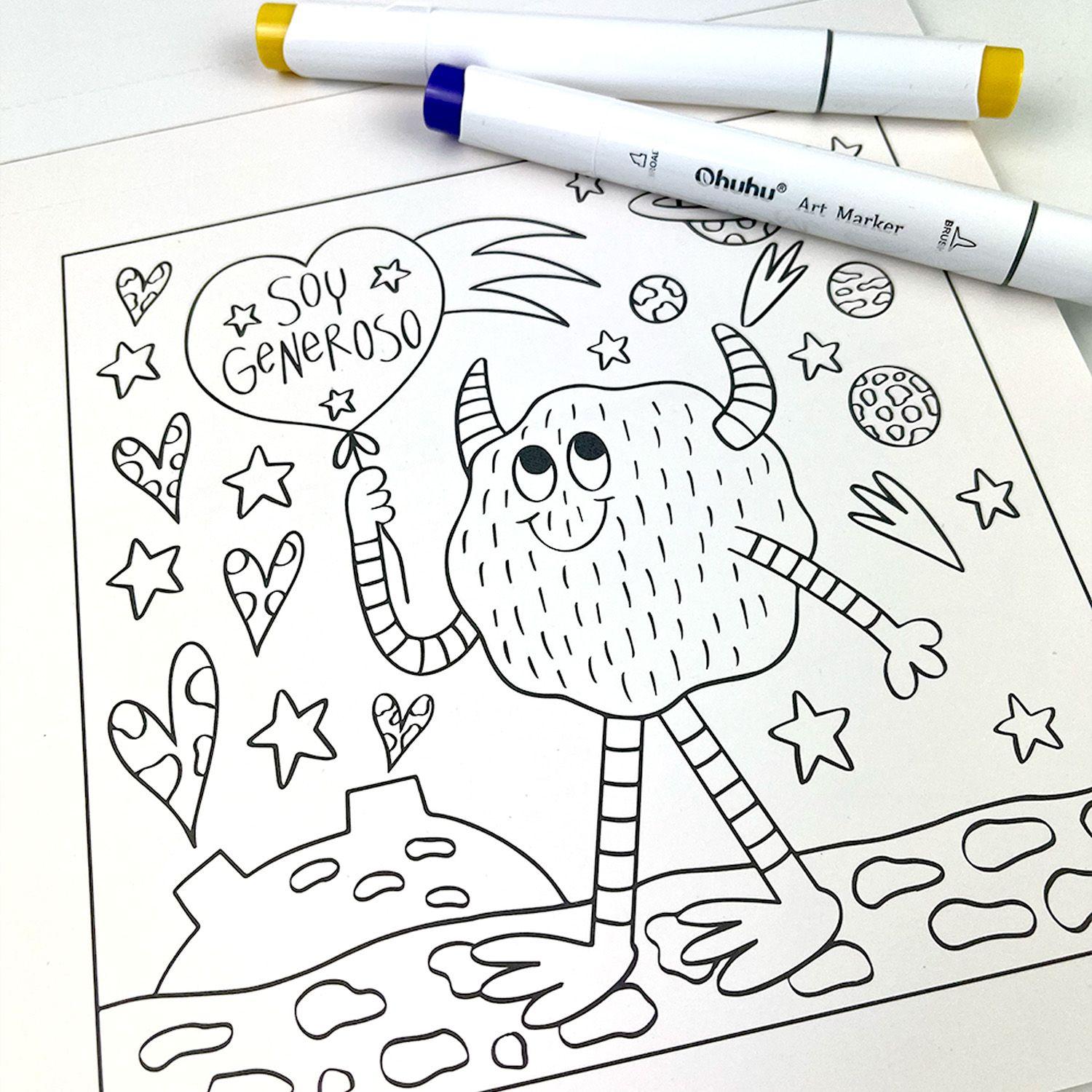 Libro para Colorear Universo Petit por Mónica Hamamé-4