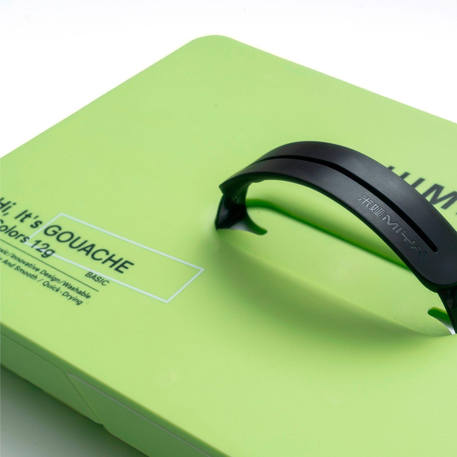 HIMI Set Gouache 72 colores Twin Cup 12g Verde Manzana-4