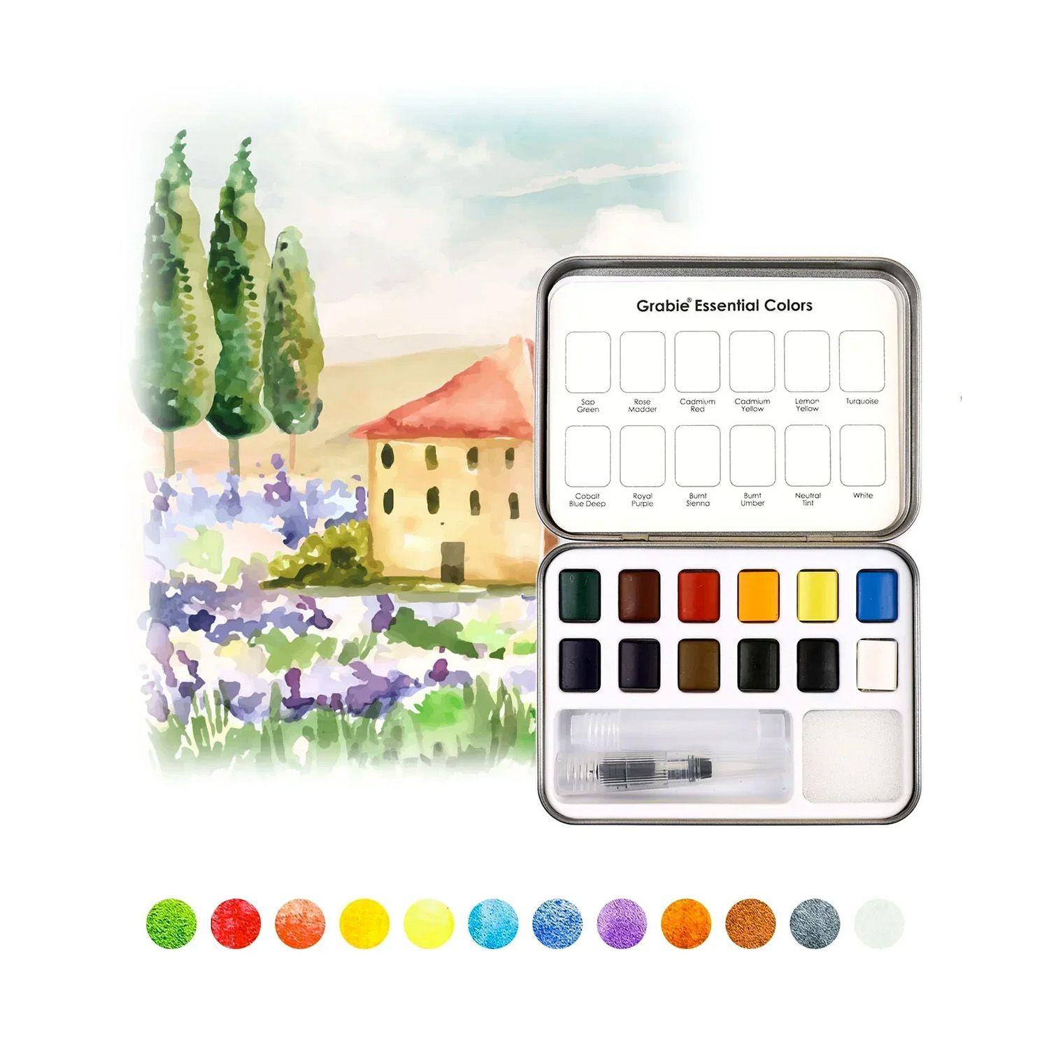 Grabie Club Box: Kit de Acuarela + Libro Colores Esenciales-1