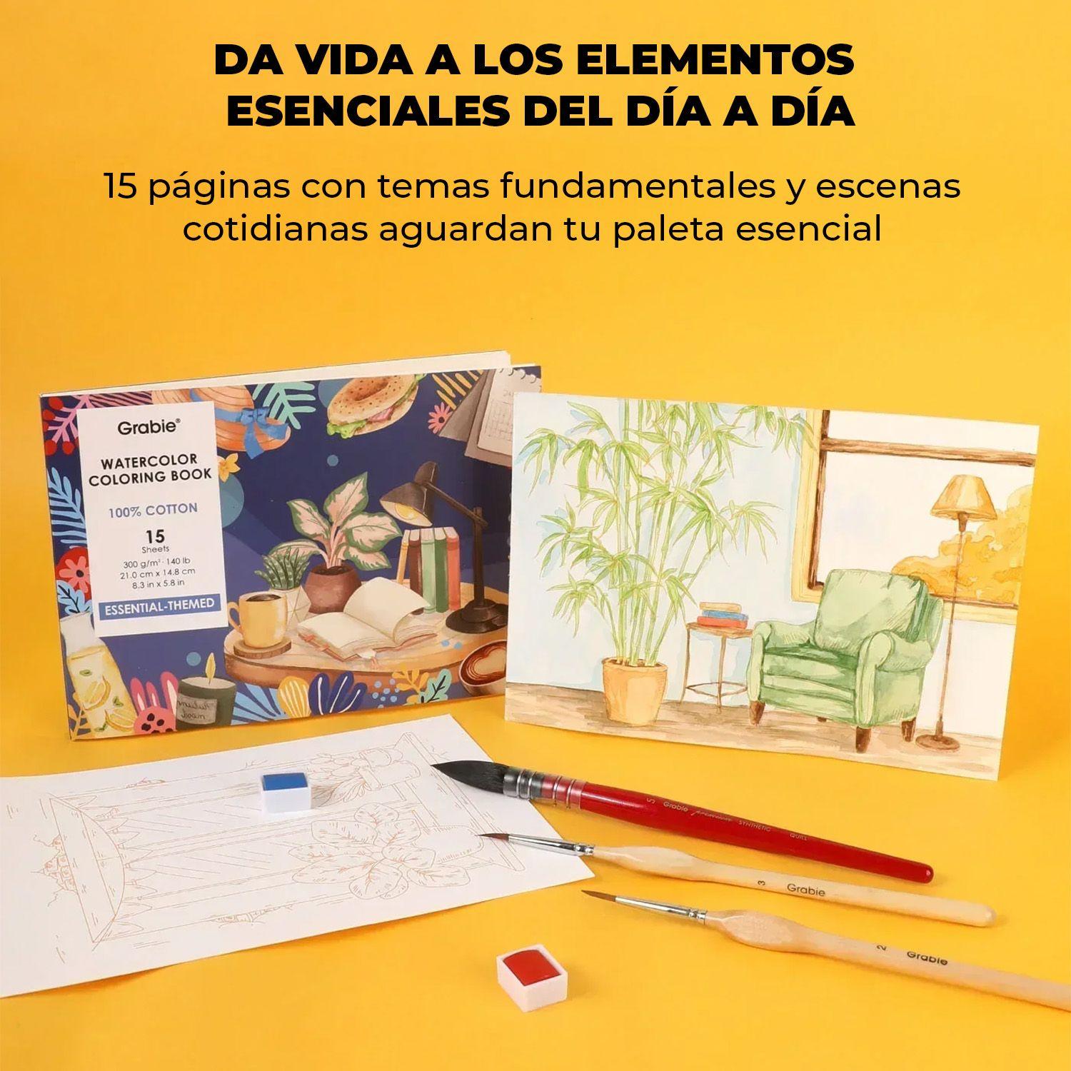 Grabie Club Box: Kit de Acuarela + Libro Colores Esenciales-4