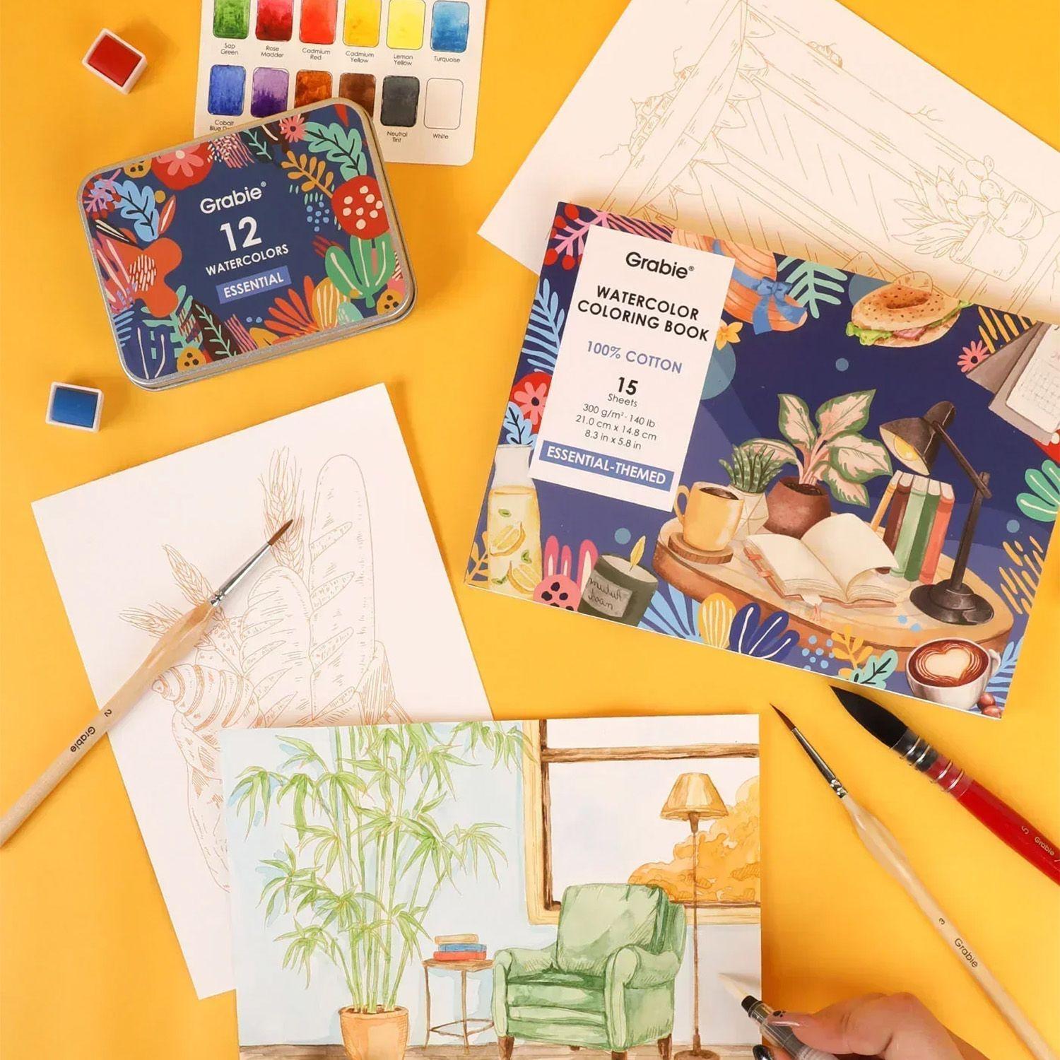Grabie Club Box: Kit de Acuarela + Libro Colores Esenciales-8