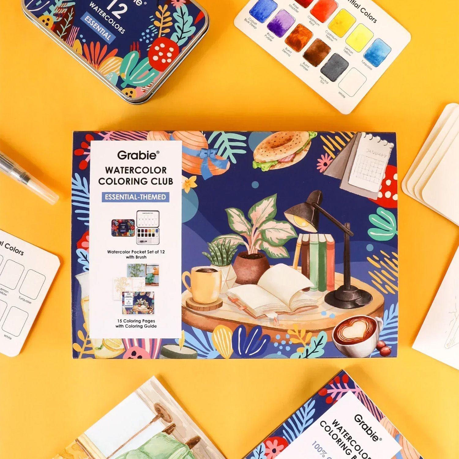 Grabie Club Box: Kit de Acuarela + Libro Colores Esenciales-9