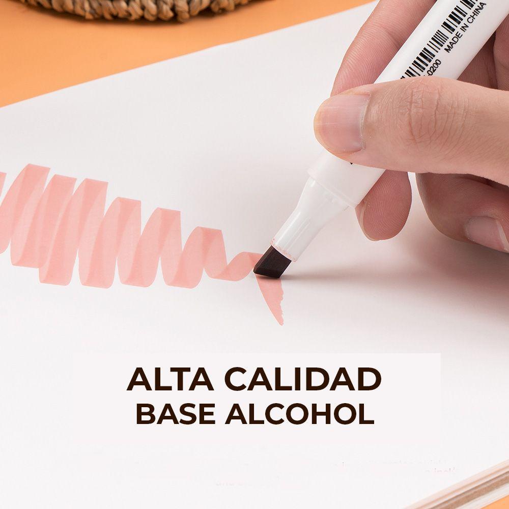 ARRTX 40 MARCADORES DE ALCOHOL DOBLE PUNTA  COLORES PASTEL-2