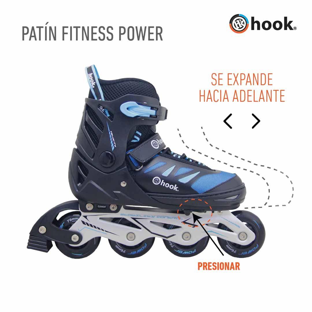 Patines En Linea Extensible Hook Power-x Azul-3