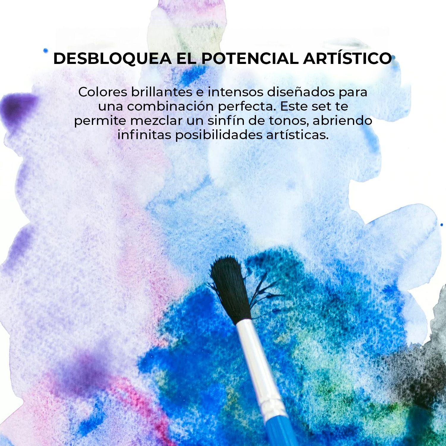 Grabie Set Acuarela de Bolsillo + Pincel 12 colores Océano-6