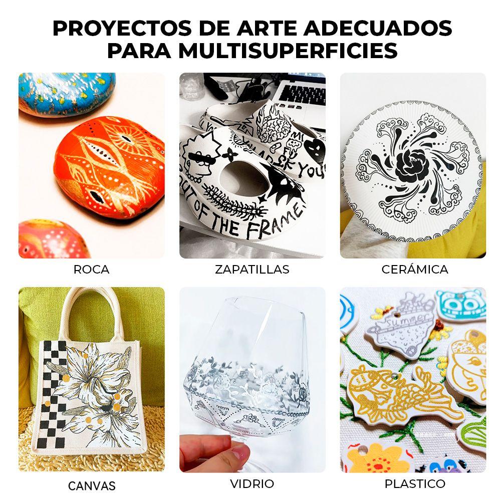 ARRTX 10 MARCADORES DE PINTURA ACRÍLICA PUNTA DE PINCEL-4