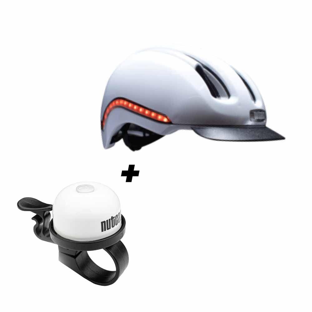Casco Vio Blanco Gloss Mips Light Helmet S/m + Campanilla-0
