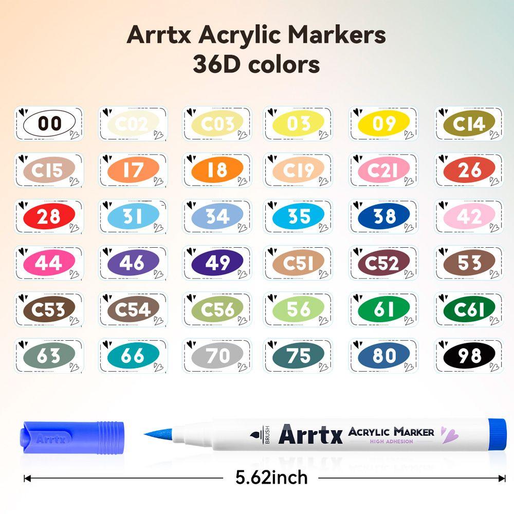 ARRTX MARCADORES ACRÍLICO 36 COLORES-2