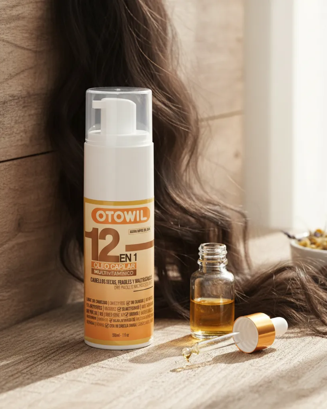 Óleo Capilar Nutritivo 12 en 1 otowil 30ml-2