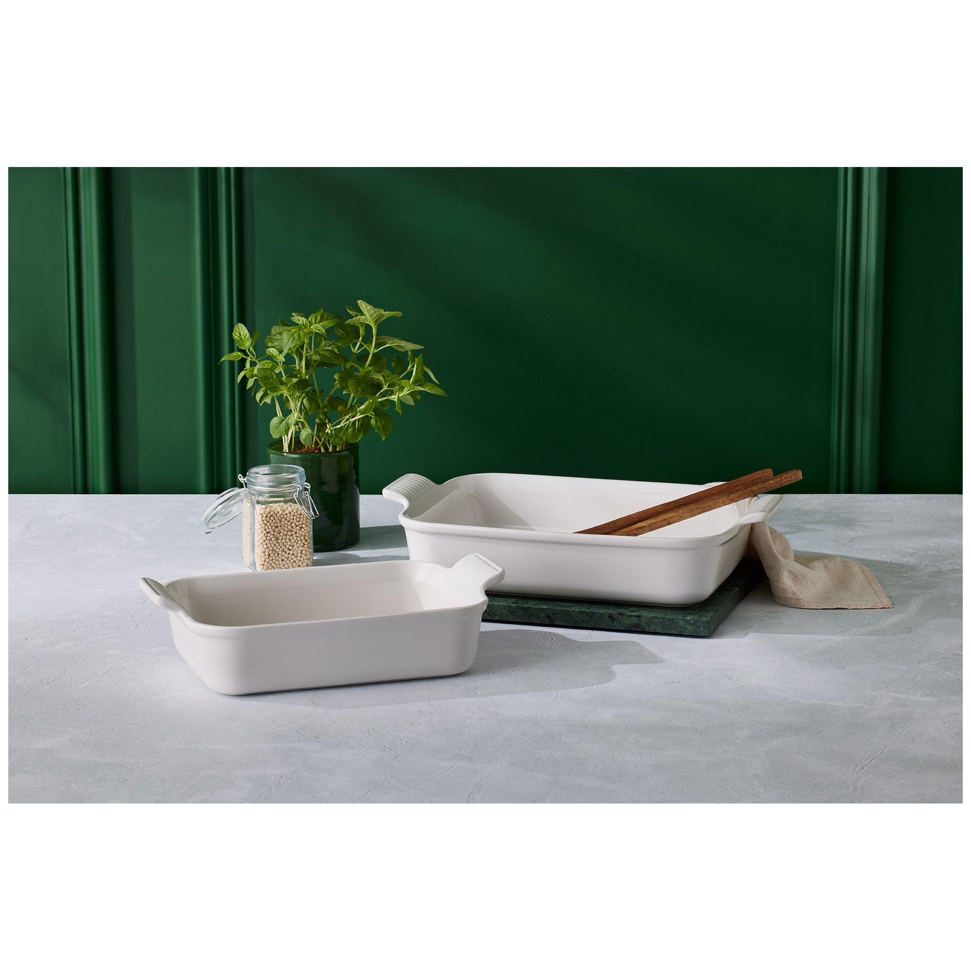 Le Creuset Bandeja Rectangular 26cm White Cerámica-3