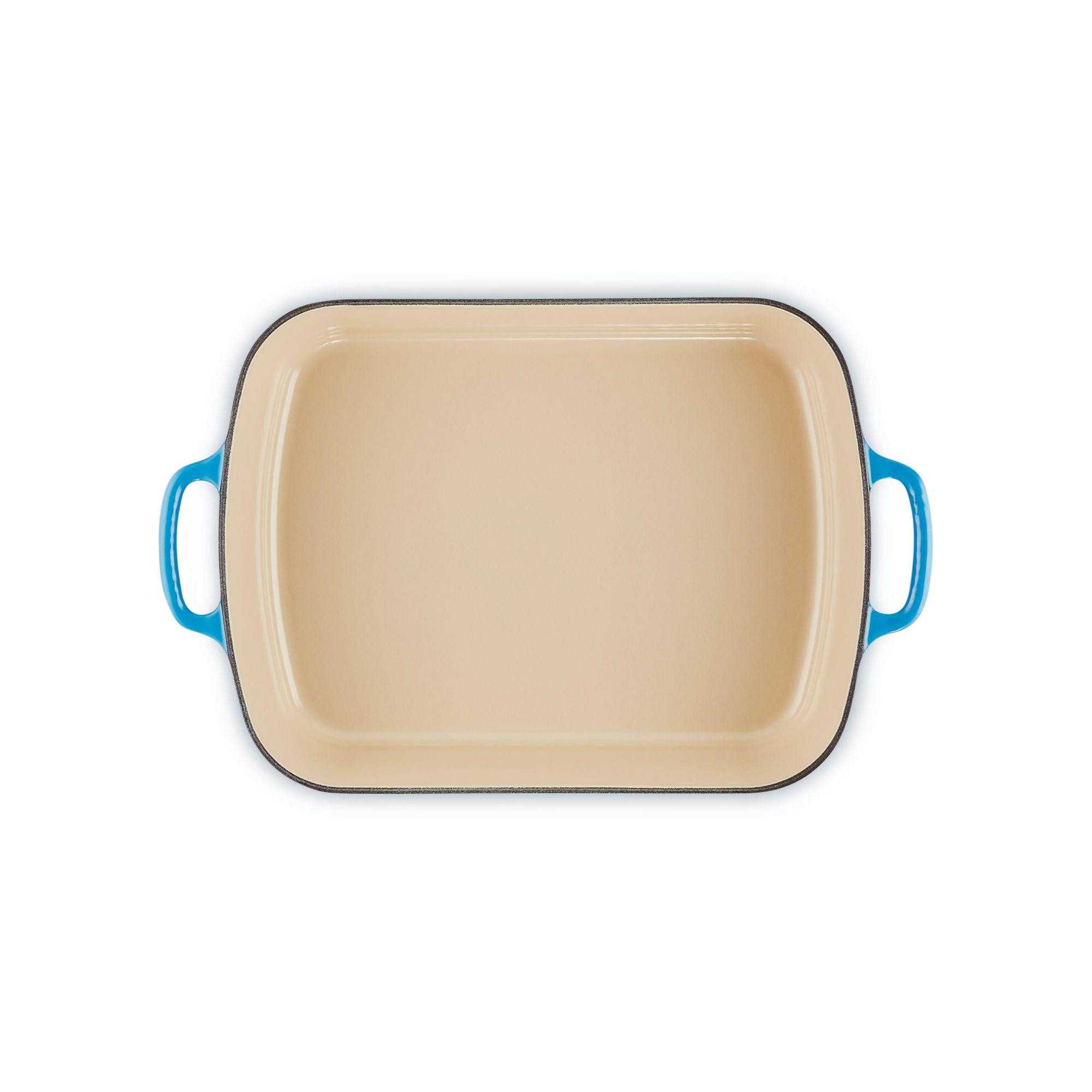 Le Creuset Bandeja Rectangular 33cm Azul Azure Hierro-3