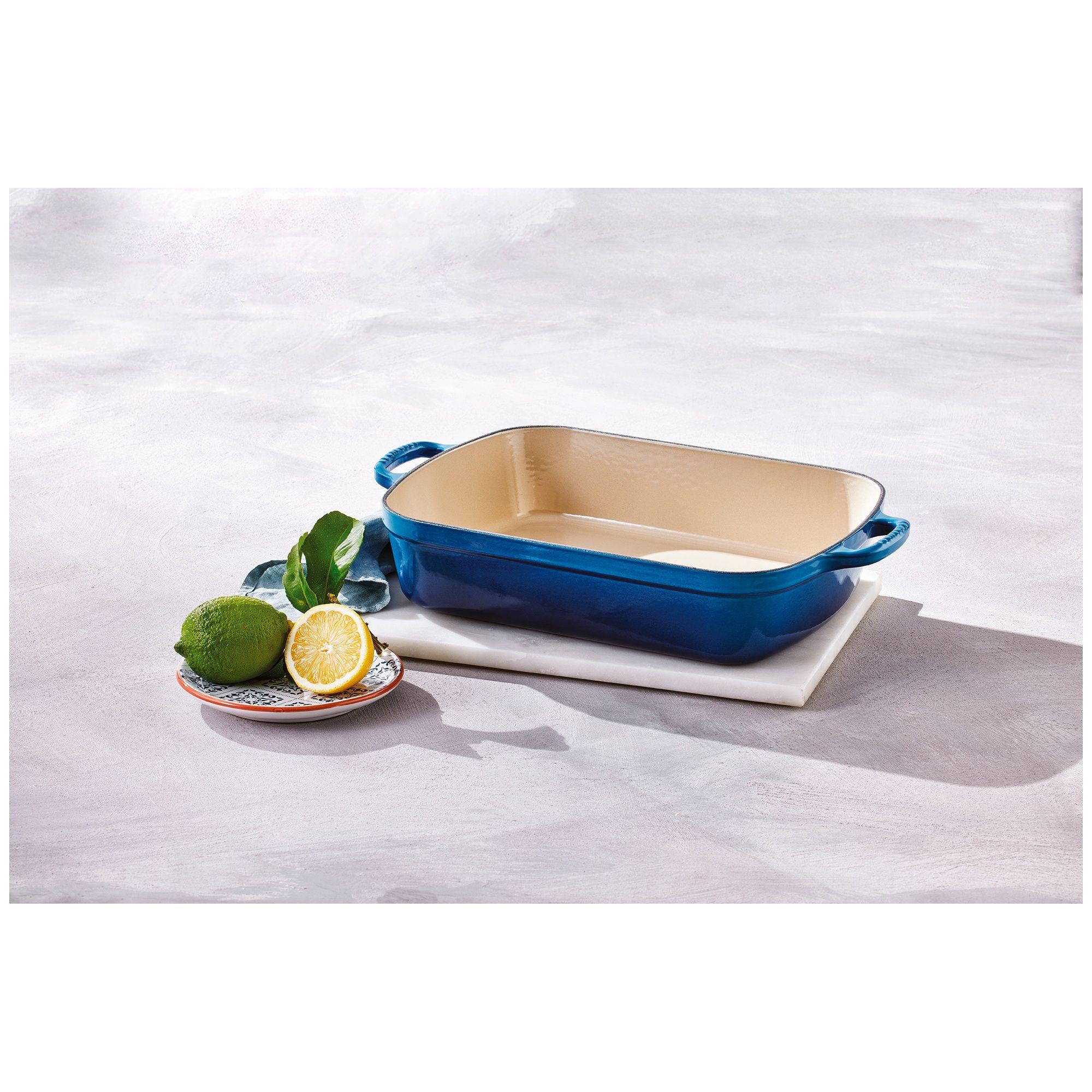Le Creuset Bandeja Rectangular 33cm Azul Azure Hierro-4