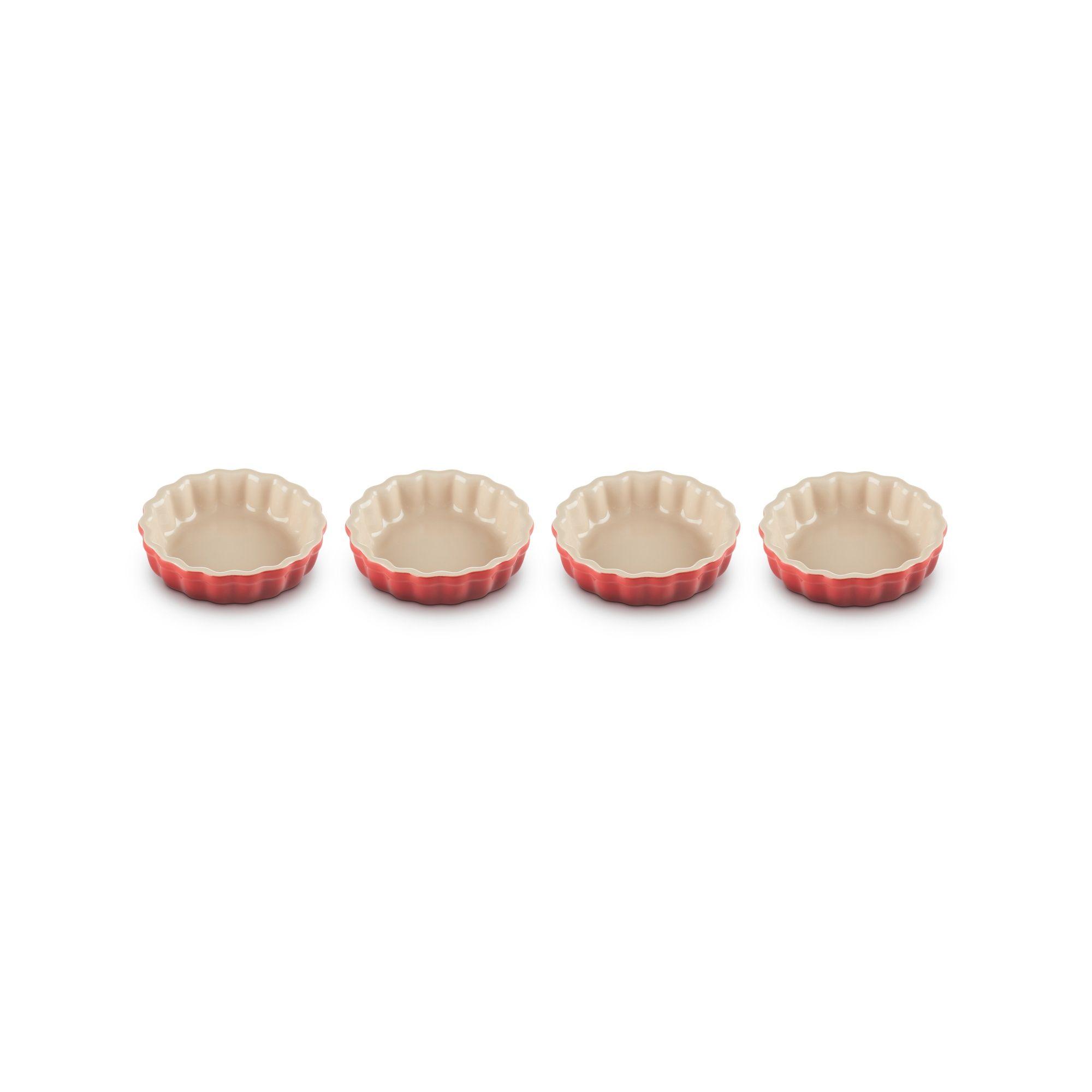 Le Creuset Conjunto de 4 Platos de Flan Estriado de 11 cm-2