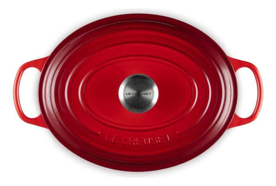 Le Creuset Cocotte Oval 29 Cm Cereza Pomo Acero Hierro-2