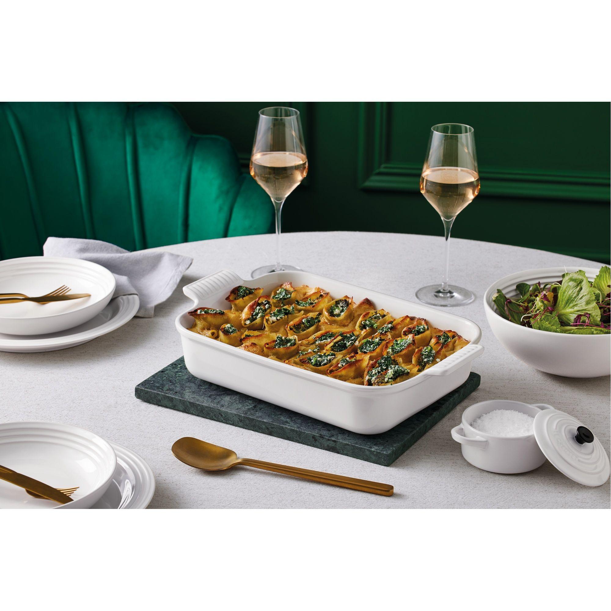 Le Creuset Bandeja Rectangular 32cm White Cerámica-3