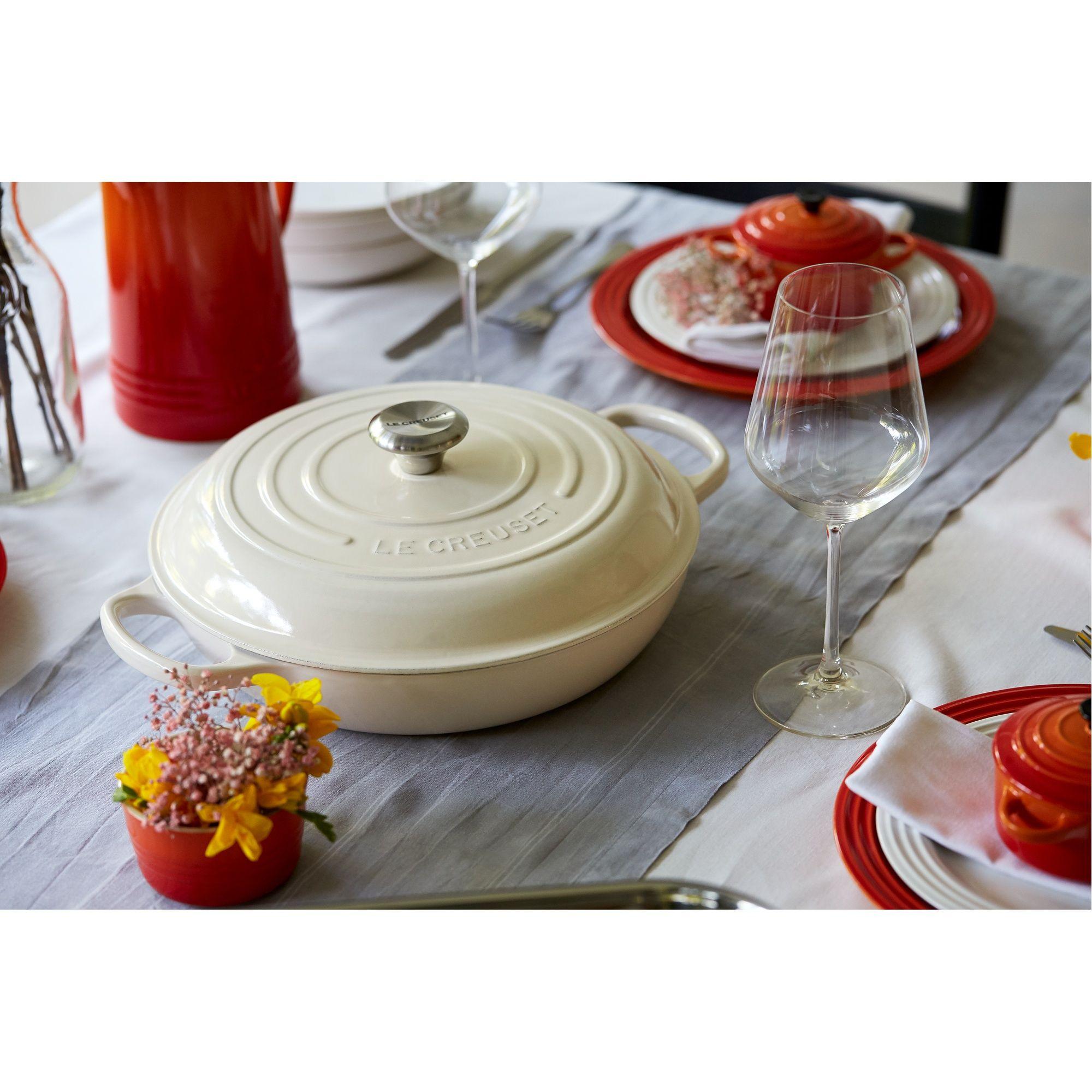 Le Creuset Cacerola Baja 26cm Meringue Hierro-4