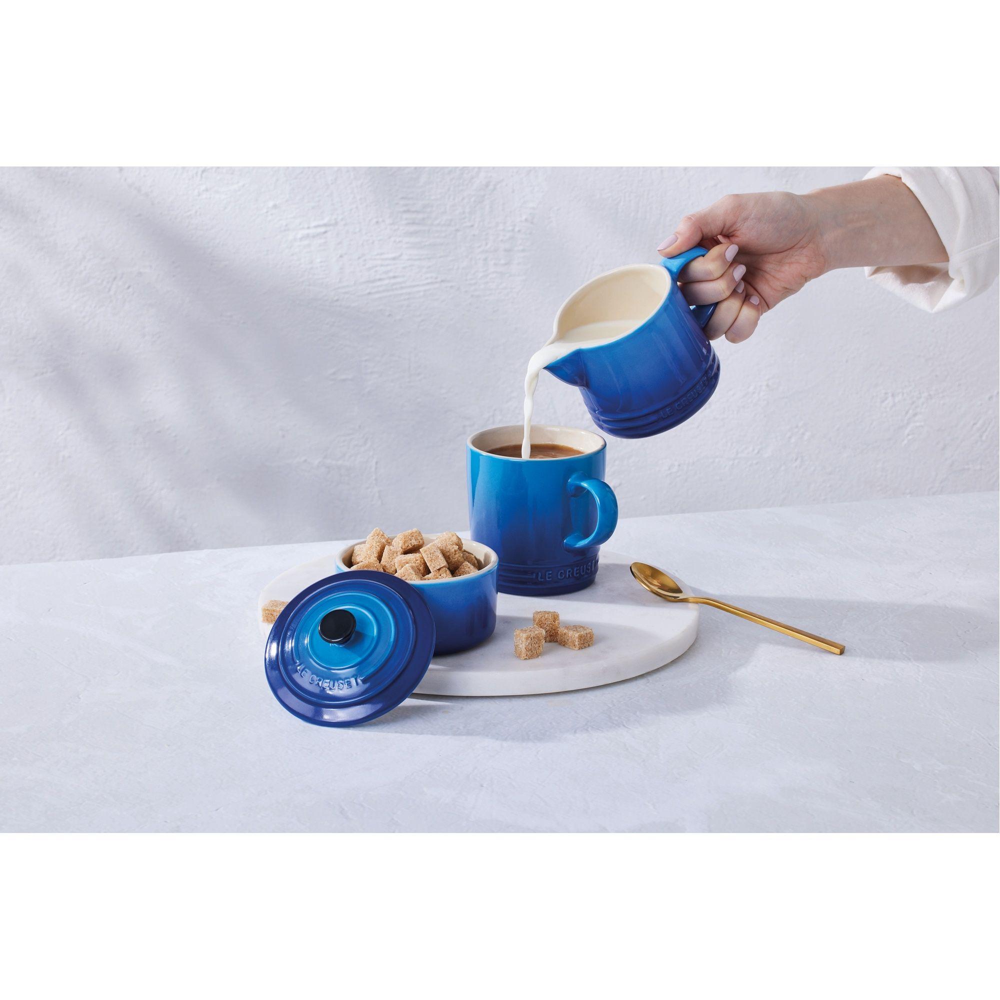 Le Creuset Set Lechero + Azucarero Azul Azure Cerámica-2
