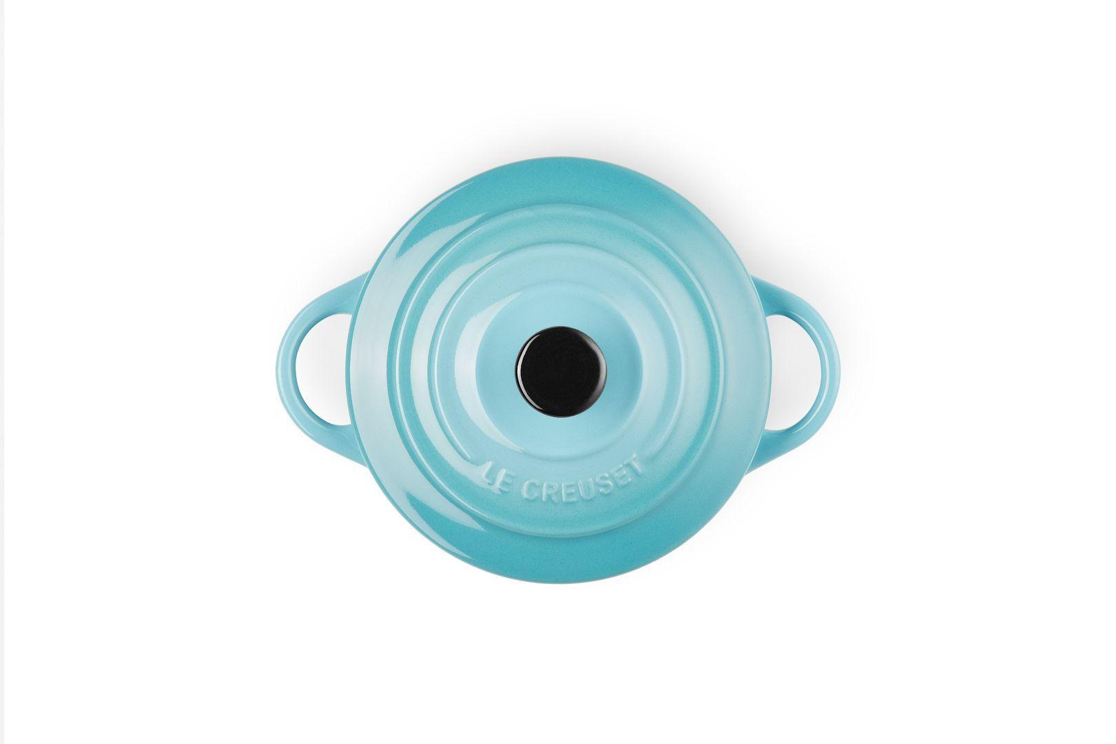 Mini Cocotte Redonda 10cm Azul Caribe-2