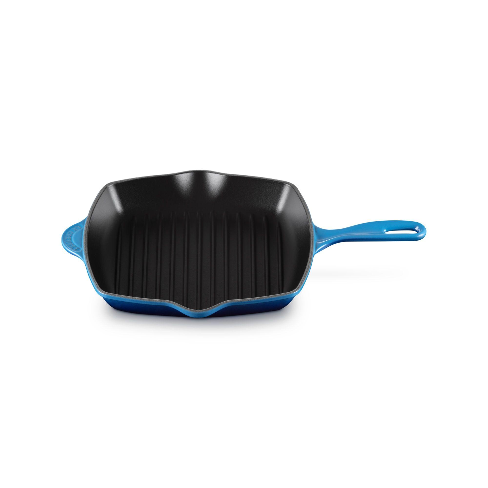 Le Creuset Skillet Grill Cuadrada 26cm Azul Azure Hierro-2
