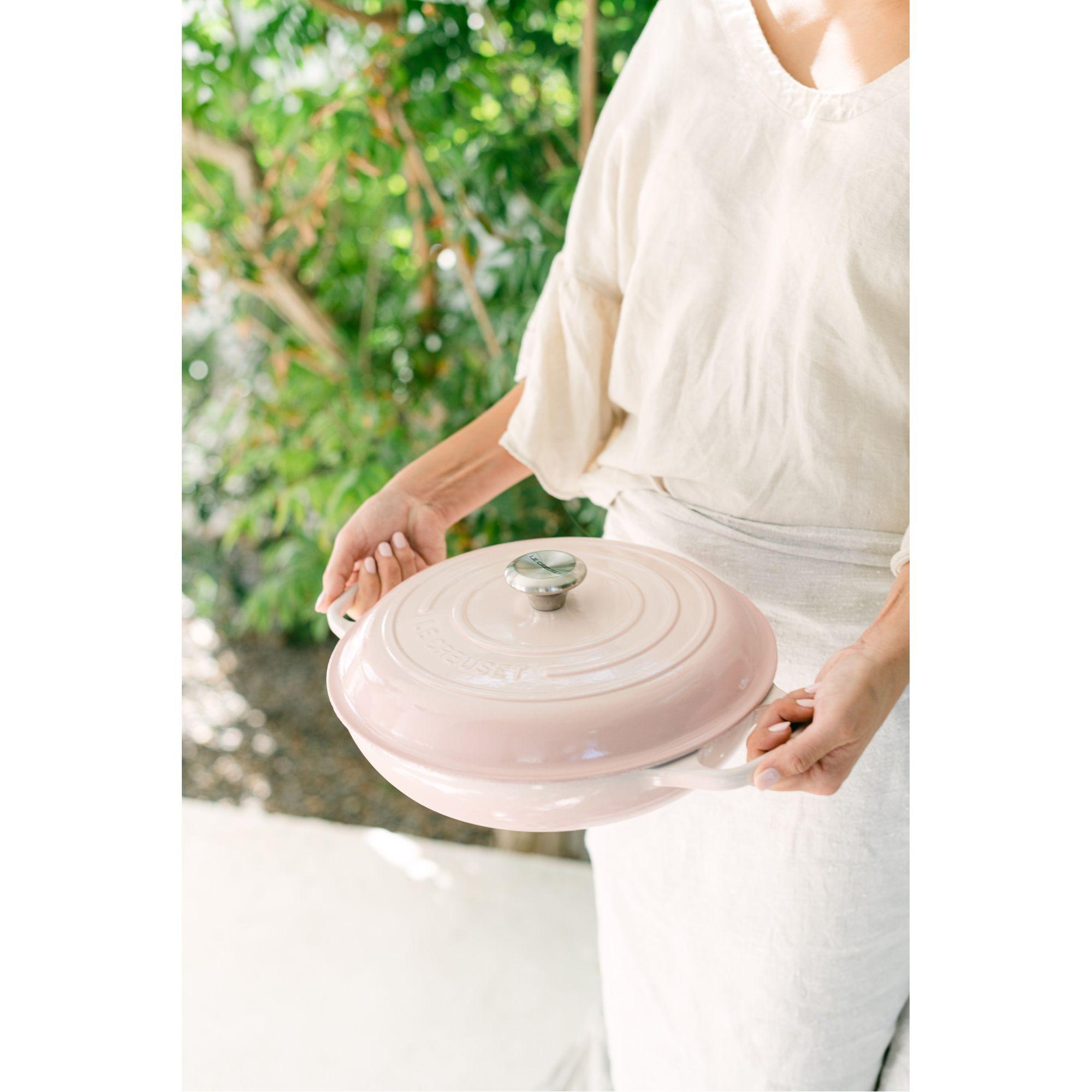 Le Creuset Cacerola Baja 26cm Shell Pink Hierro-4