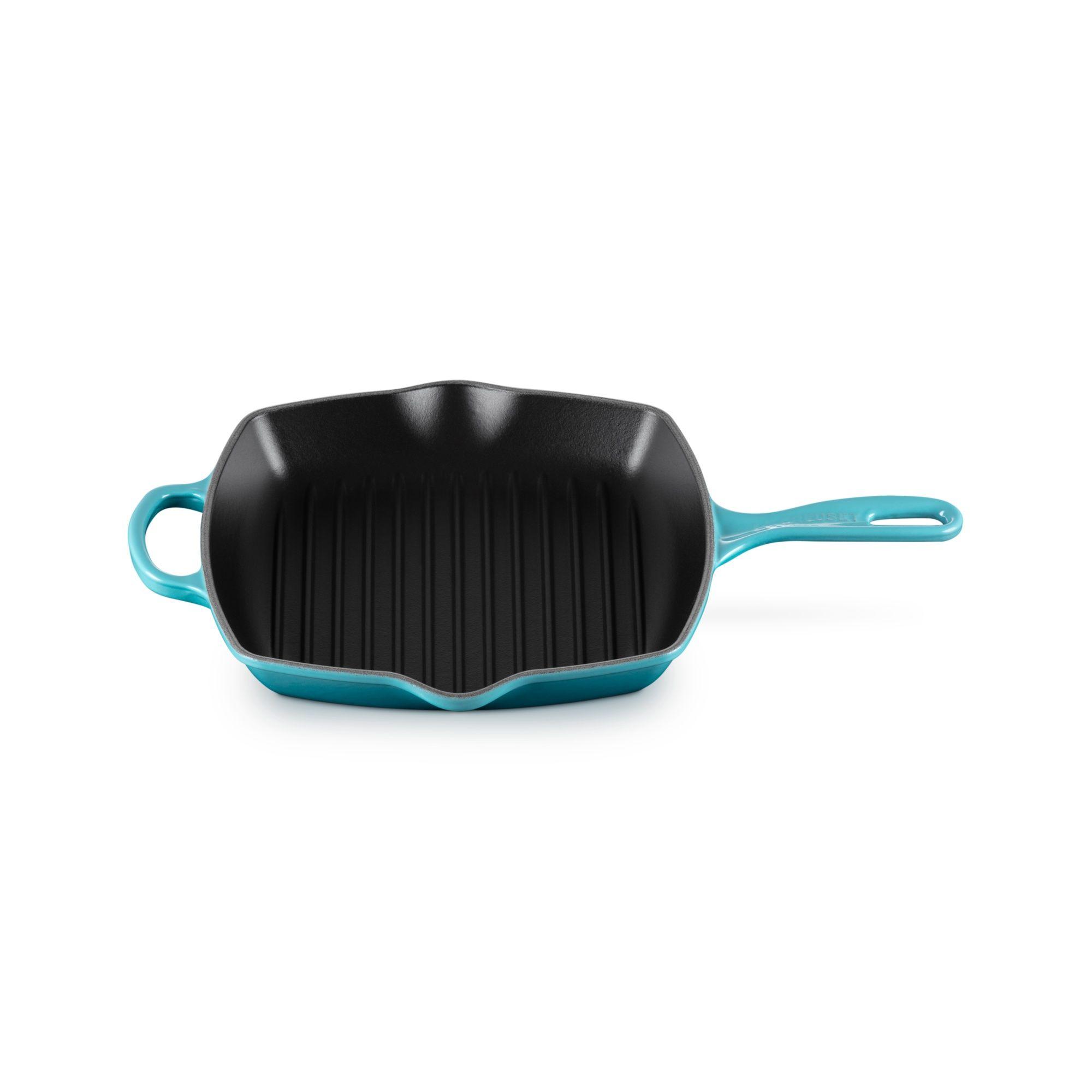 Le Creuset Skillet Grill Cuadrada 26Cm Azul Caribe Hierro-2