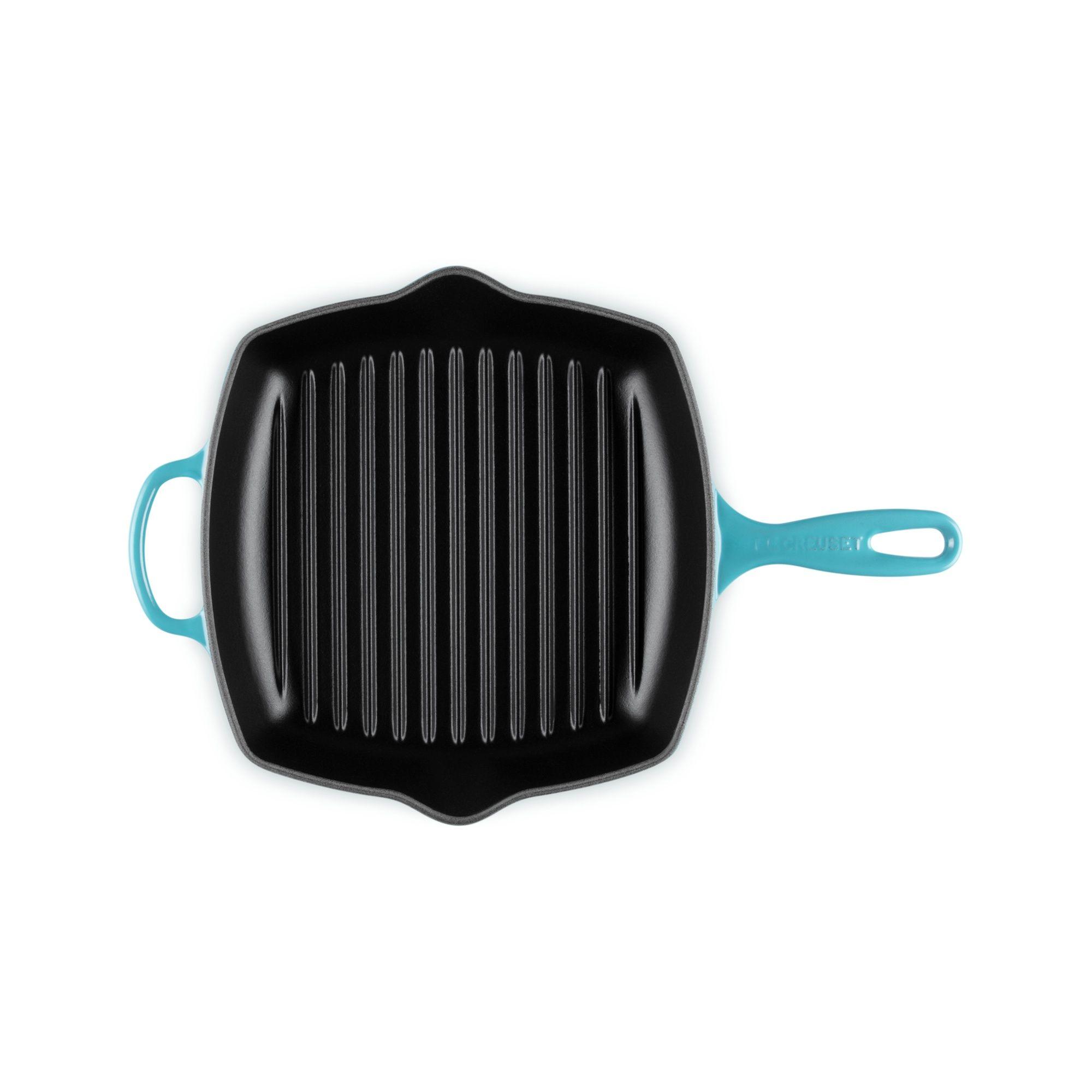 Le Creuset Skillet Grill Cuadrada 26Cm Azul Caribe Hierro-3
