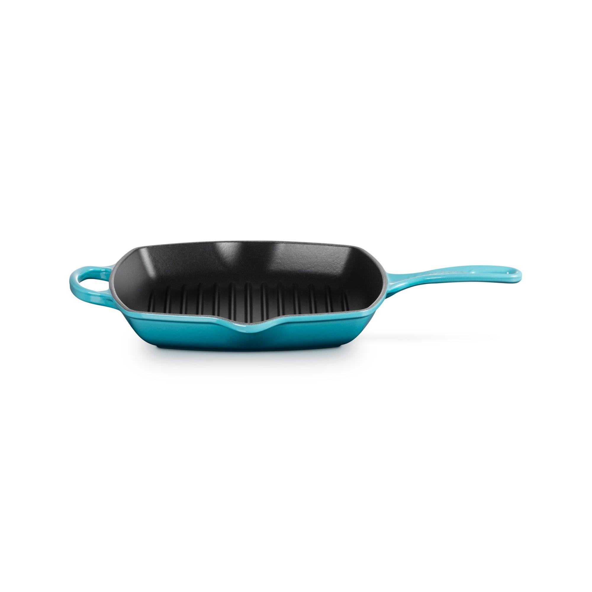 Le Creuset Skillet Grill Cuadrada 26Cm Azul Caribe Hierro-3
